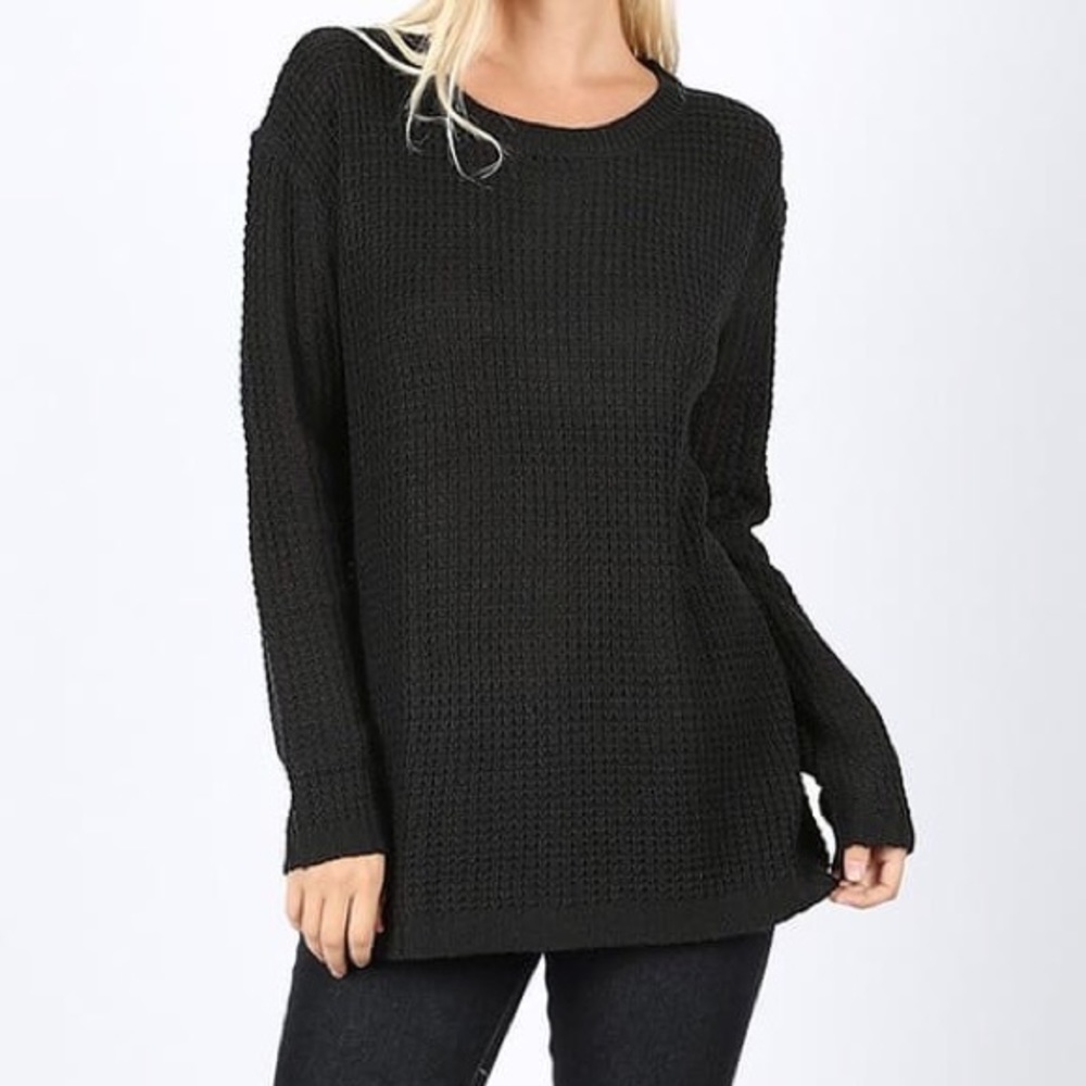Waffle sweater